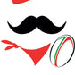 ¡Viejo! bigote de rugby